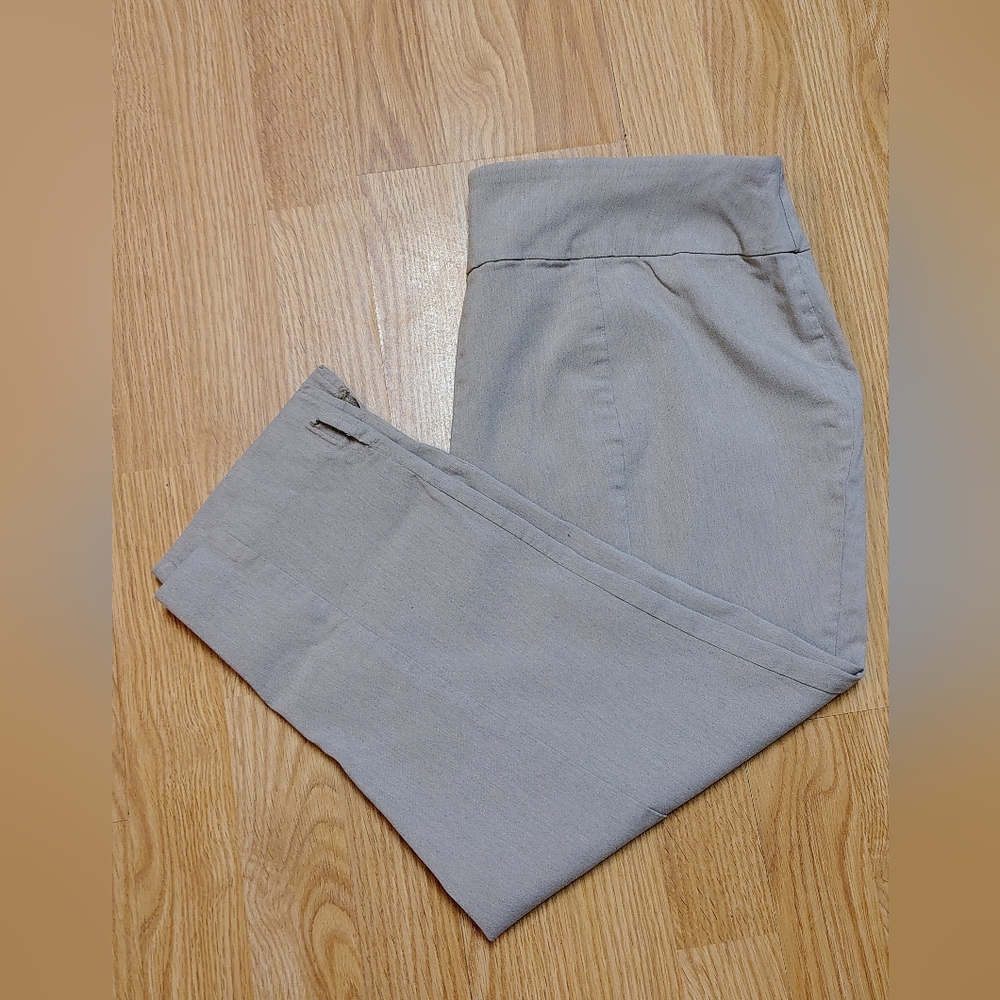 Cato Classic Women's,Tan Cropped Pants, Size 16